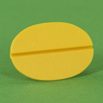 Kunststoffverbinder 50 mm x 30 mm oval gelb